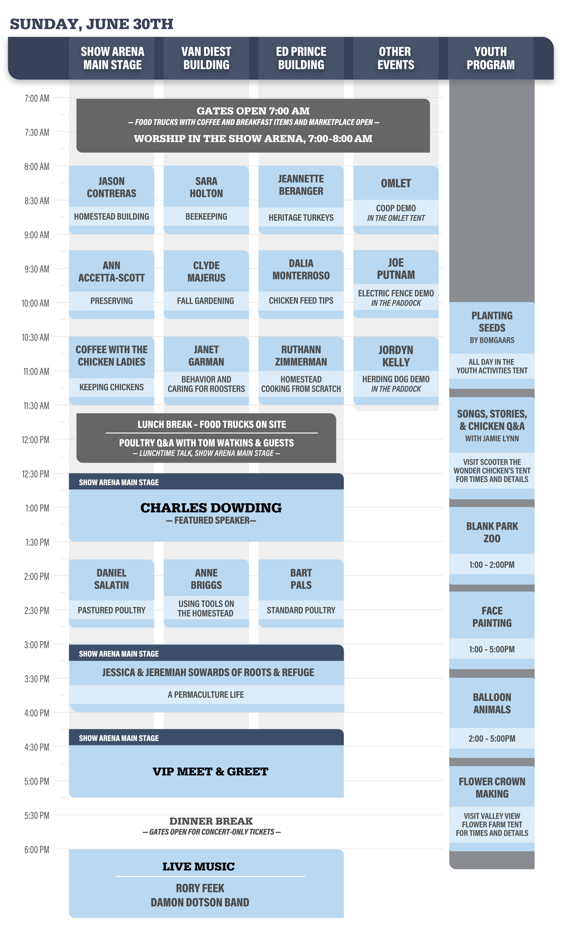 Murray Fest Midwest | Schedule 